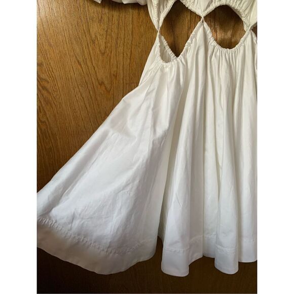 Aje Henriette Cutout Cotton-twill Mini Dress‎ White Size 4 - Picture 7 of 12